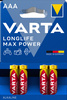 VARTA bateria alkaliczna Longlife Max Power LR3 AAA BL4