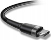 Baseus Cafule Cable wytrzymały nylonowy kabel przewód USB-C PD / USB-C PD PD2.0 60W 20V 3A QC3.0 2M czarno-szary CATKLF-HG1