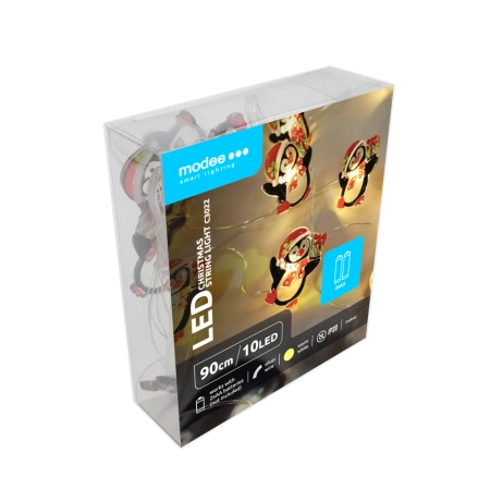 Lampki pingwin. BAT modee 0,9m WARM 10LED ML-C3022