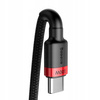 Baseus Cafule nylonowy kabel przewód USB Typ C Power Delivery 2.0 100W 20V 5A 2m czarny CATKLF-AL91