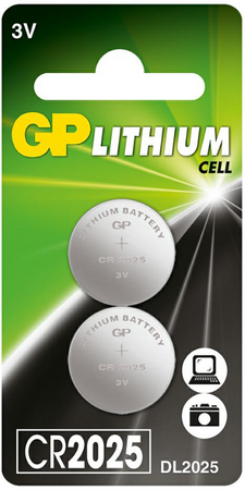 GP bateria litowa CR2025 BL2x2 /zestaw