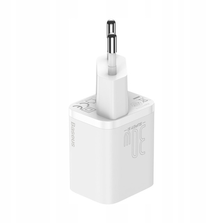 Baseus Super Si 1C szybka ładowarka USB Typ C 30W Power Delivery Quick Charge biały CCSUP-J02