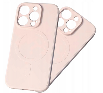 BASEUS Silikonowe etui z MagSafe Silicone Case do iPhone 15 - różowe