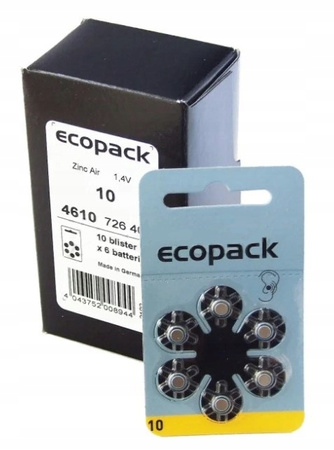 ECOPACK baterie słuchowe VARTA 10 60 szt.