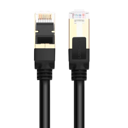 Ugreen kabel przewód internetowy sieciowy Ethernet patchcord RJ45 Cat 7 STP LAN 10Gbps 2m czarny 11269