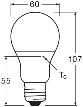 OSRAM 3x Żarówka LED E27 A60 8,5W 60W 806lm 4000K 