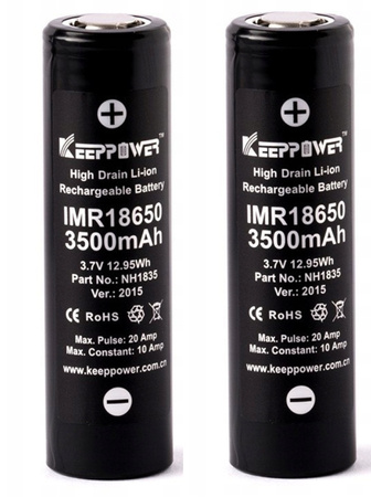 KeepPower akumulator IMR18650 3500mAh Li-ION, 2 szt.
