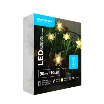 Lampki śnieżyn. BAT modee 0,9m WARM 10LED ML-C3019