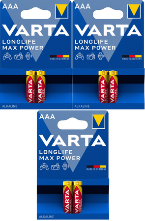 Batteries VARTA Longlife Max Power AAA bl.2x3 /zestaw