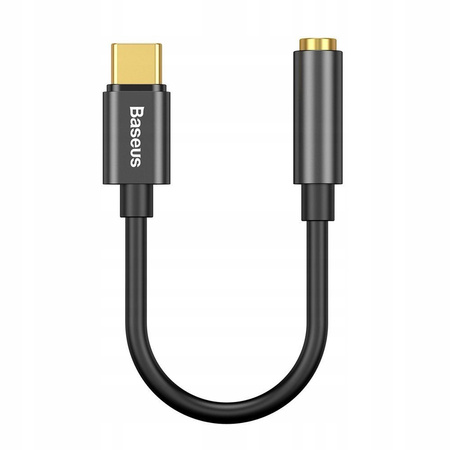 Baseus L54 adapter do słuchawek przejściówka z USB-C na gniazdo audio jack 3.5mm DAC 24 bit 48 KHz czarny CATL54-01 