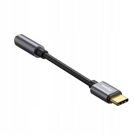 Baseus Adapter L54 do słuchawek USB-C / mini jack 3.5mm DAC 24 bit 48 KHz - szary
