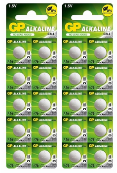 GP bateria alkaliczna LR44 / V13GA / A76 20 szt. - zestaw