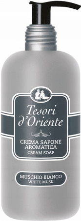 TESORI D\'ORIENTE 760 ML PŁYN DO PŁUKANIA BIAŁE PIŻMO / MUSCHIO BIANCO FABRIC SOFTENER+ DYFUZOR Z PATYCZKAMI MUSCHIO BIANCO+MYDŁO W PŁYNIE /zestaw