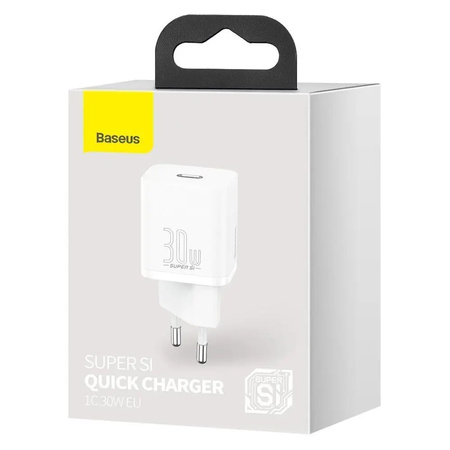 Baseus Super Si 1C szybka ładowarka USB Typ C 30W Power Delivery Quick Charge biały CCSUP-J02