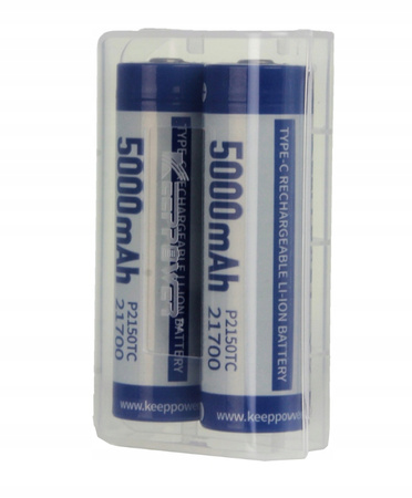 KeepPower akumulator ICR21700-500PCM 5000mAh Li-ION USB-C, 2szt.