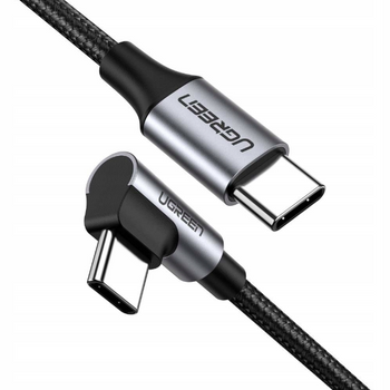 Kabel Ugreen US255 50122 USB-C prosty / USB-C kątowy PD QC 60W 3A 0.5m