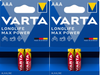 Batteries VARTA Longlife Max Power AAA bl.2x2 /zestaw