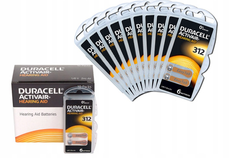 DURACELL baterie słuchowe 312 60 szt.