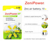 ZeniPower Baterie Słuchowe 10 A10 PR70 60 szt.