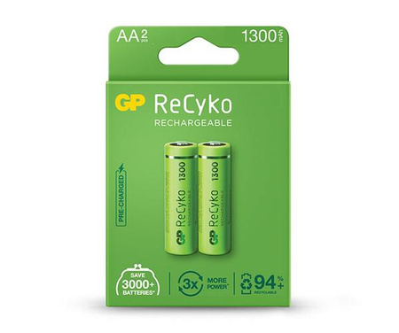 GP akumulatorki ReCyko+ AA 1300mAh NiMH 1.2V 2 szt.x2 /zestaw