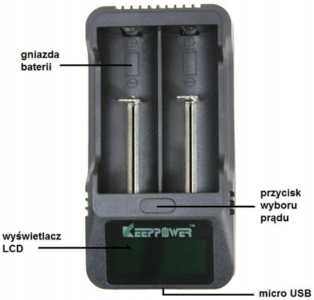 KeepPower Ładowarka L2 LCD Charger