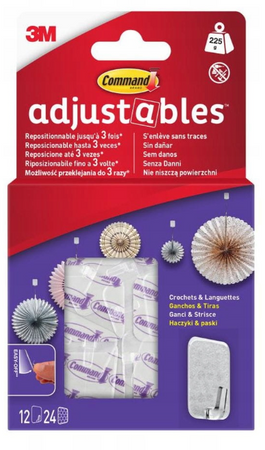 COMMAND HACZYKI DEKORACYJNE REZYC.12HACZYKÓW + 24 PASKI ADJUCTABLES