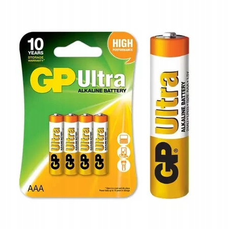 GP bateria alkaliczna ULTRA ALKALINE AAA BL4