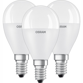 OSRAM 3x Żarówka LED KULKA E14 P45 7W = 60W 3000K
