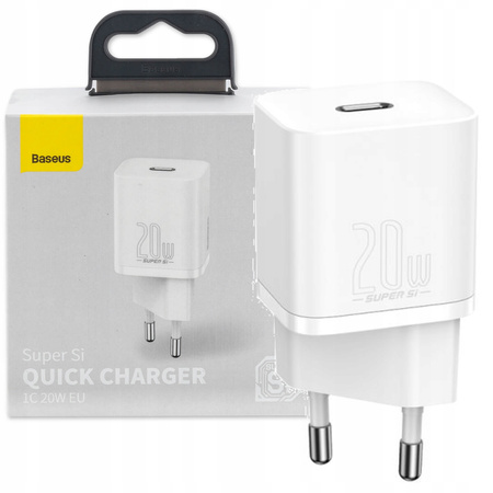 Baseus Super Si 1C szybka ładowarka USB Typ C 20 W Power Delivery biały CCSUP-B02