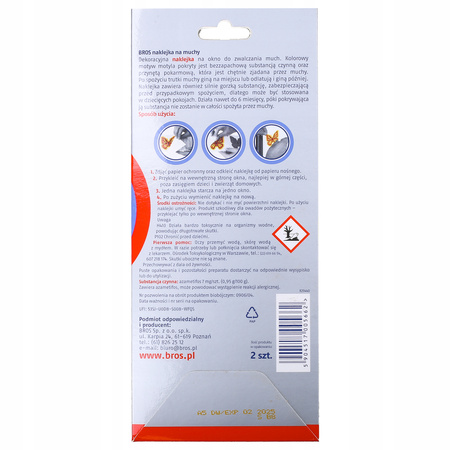 Bros Naklejka na muchy / 2 szt.