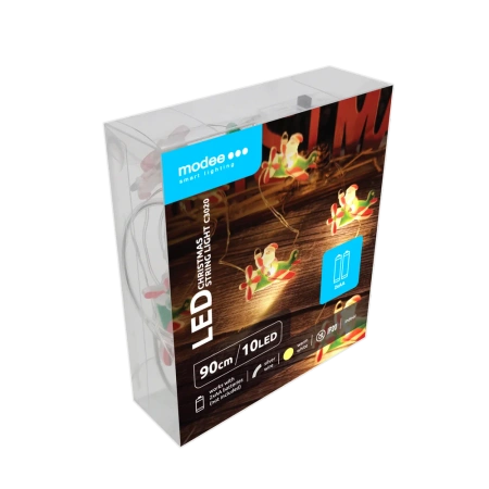 Lampki mikołaj BAT modee 0,9m WARM 10LED ML-C3020