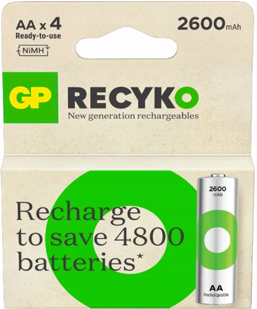 GP akumulatorki ReCyko R6 AA 2700mAh NiMH bl4