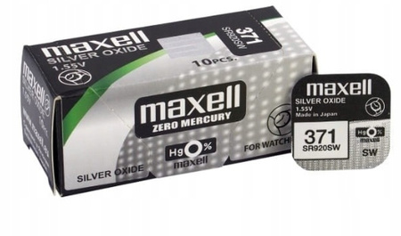 MAXELL bateria srebrowa 371 / SR920SW BL1x10 /zestaw
