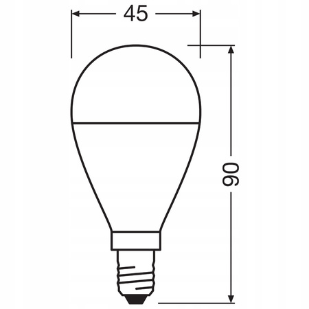 OSRAM 3x Żarówka LED KULKA E14 P45 7W = 60W 3000K