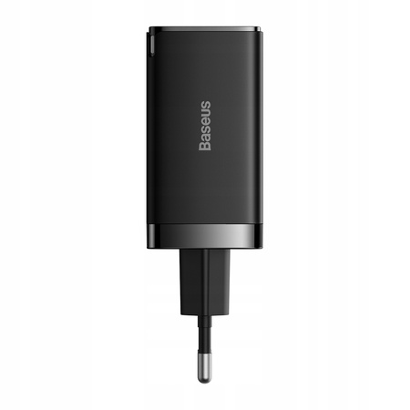 Baseus Szybka ładowarka sieciowa GaN 2xUSB C 1xUSB 65W GaN5 Pro + kabel USB C - USB C 100W - czarna