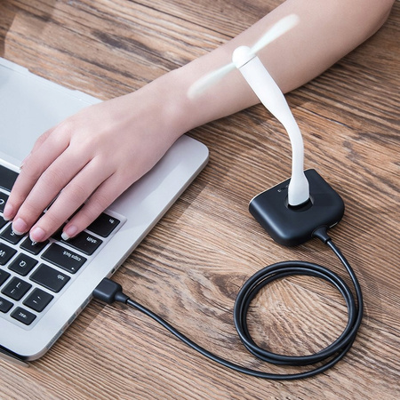 Baseus Square round 4 in 1 USB HUB AdapterUSB3.0 TO USB3.0*1+USB2.0*3 1m Black CAHUB-AY01