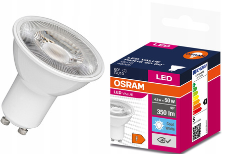 OSRAM Żarówka LED GU10 4,5W = 50W 350lm 4000K 60°
