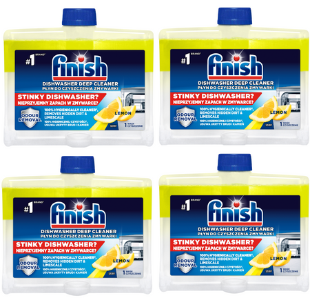 FINISH PŁYN DO CZYSZCZENIA / DISHWASHER CLEANER LEMON 250 ML 12/192/2304x4 /zestaw