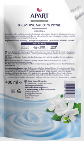 APART 400 ML MYDŁO W PŁYNIE GARDENIA/CREAMY LIQUID GARDENIA 18/60/1080 PL