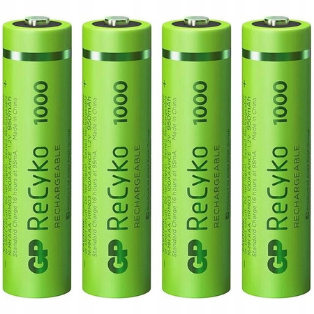 GP akumulatorki ReCyko+ AAA 950mAh NiMH 1.2V 4 szt.