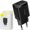 Baseus Compact ładowarka sieciowa 2x USB 10.5W czarny CCXJ010201