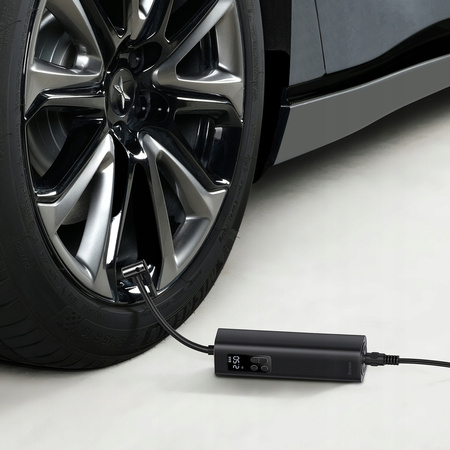 Baseus mini kompresor samochodowy pompka do kół na gniazdo zapalniczki czarny CRCQ000001