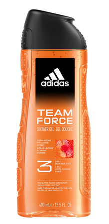 ADIDAS SHOWER GEL 400ML MEN TEAM FORCE 3IN1 12/108/1296 PLx4 /zestaw