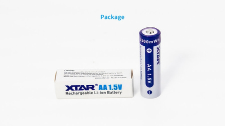 XTAR 14500 / AA 1.5V Li-ION 2000mAh z zabezpieczeniem, 4 szt.