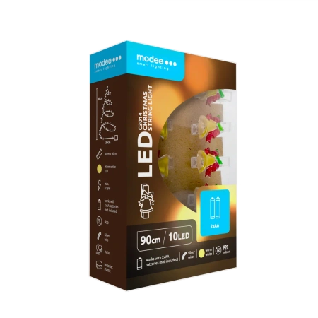 Lampki dzwonki BAT modee 0,9m WARM 10LED ML-C3014