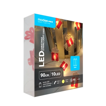 Lampki prezenty BAT modee 0,9m WARM 10LED ML-C3025