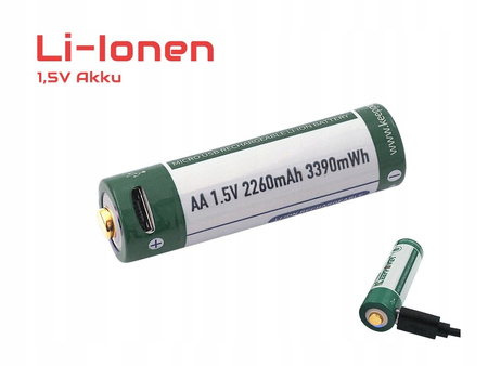 KeepPower akumulator ICR14500-226PCM 2260mAh Li-ION m-USB, 2 szt.