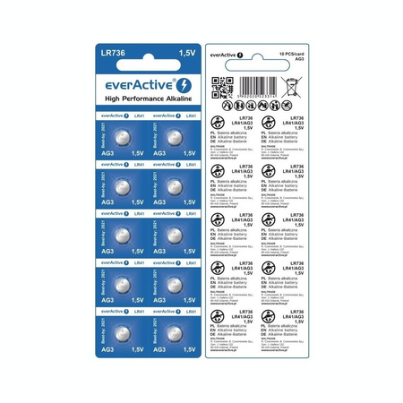 everActive bateria alkaliczne LR44 / LR1154 / AG13 bl.10