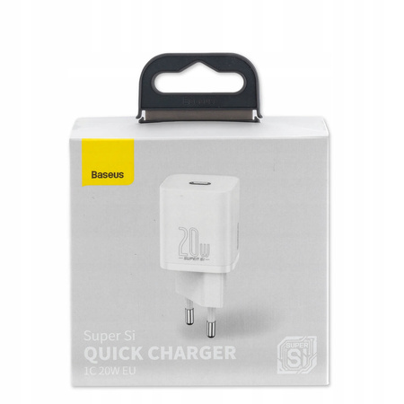 Baseus Super Si 1C szybka ładowarka USB Typ C 20 W Power Delivery biały CCSUP-B02