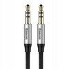 Baseus Yiven M30 kabel audio stereo AUX 3,5 mm męski mini jack 1m srebrno-czarny CAM30-BS1
